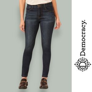 Democracy‎ Deep Indigo Luxe High Rise "Ab"Ankle Skinny Jeans, Size 10, MSRP $88